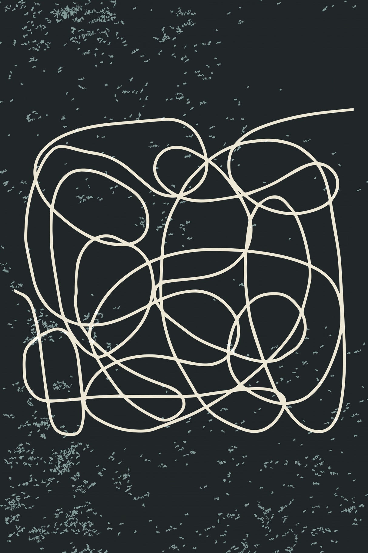 Black and White One Line #1 Poster och Canvastavla