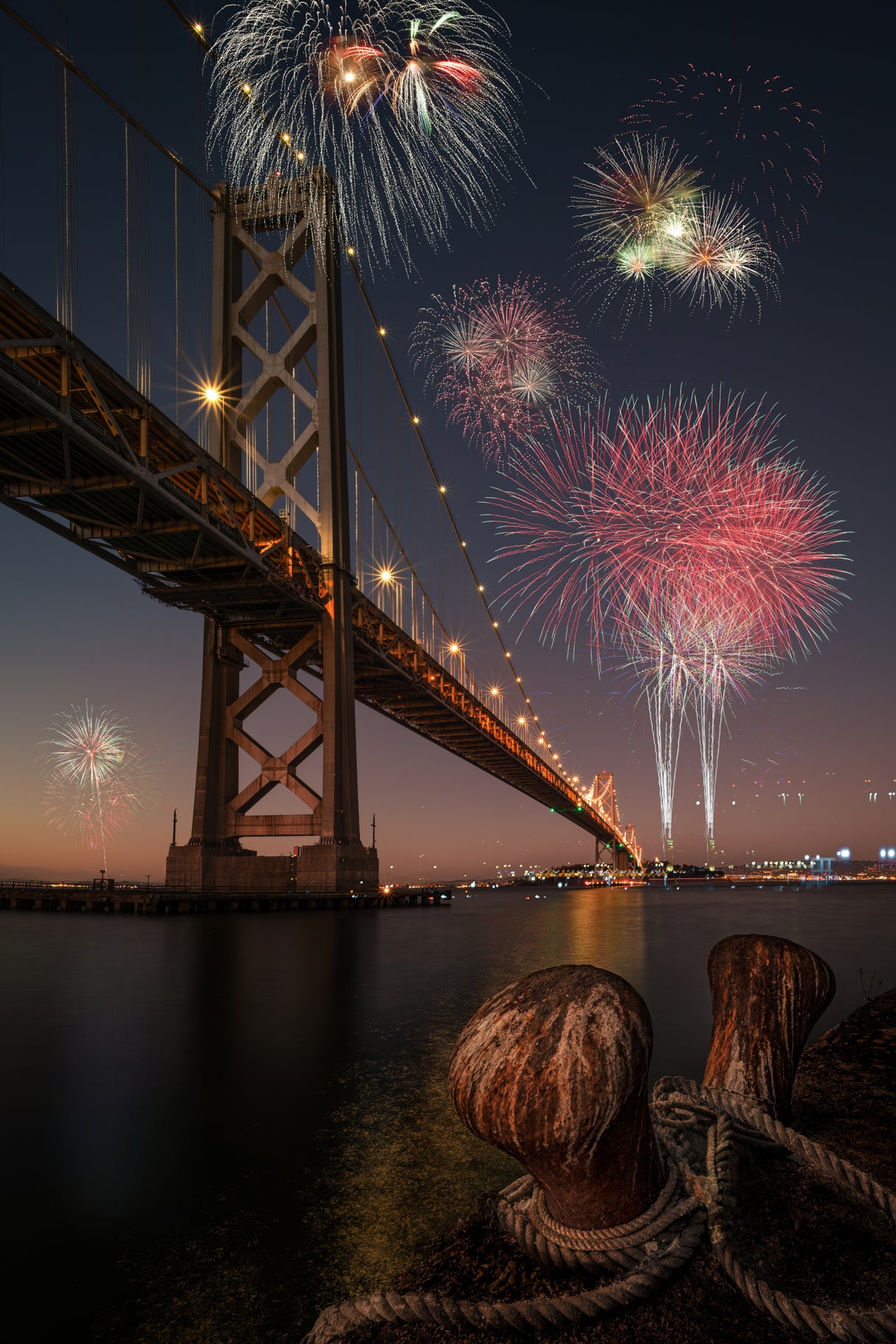 Bay Bridge Celebration Poster och Canvastavla