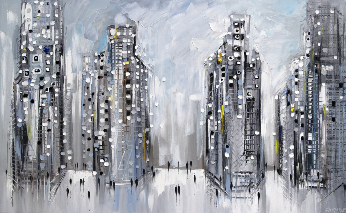 City Street Scene Poster och Canvastavla