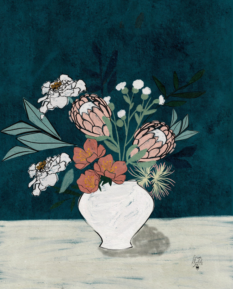 Moody Floral 1 Erum Khalili.png Vas och keramikposter