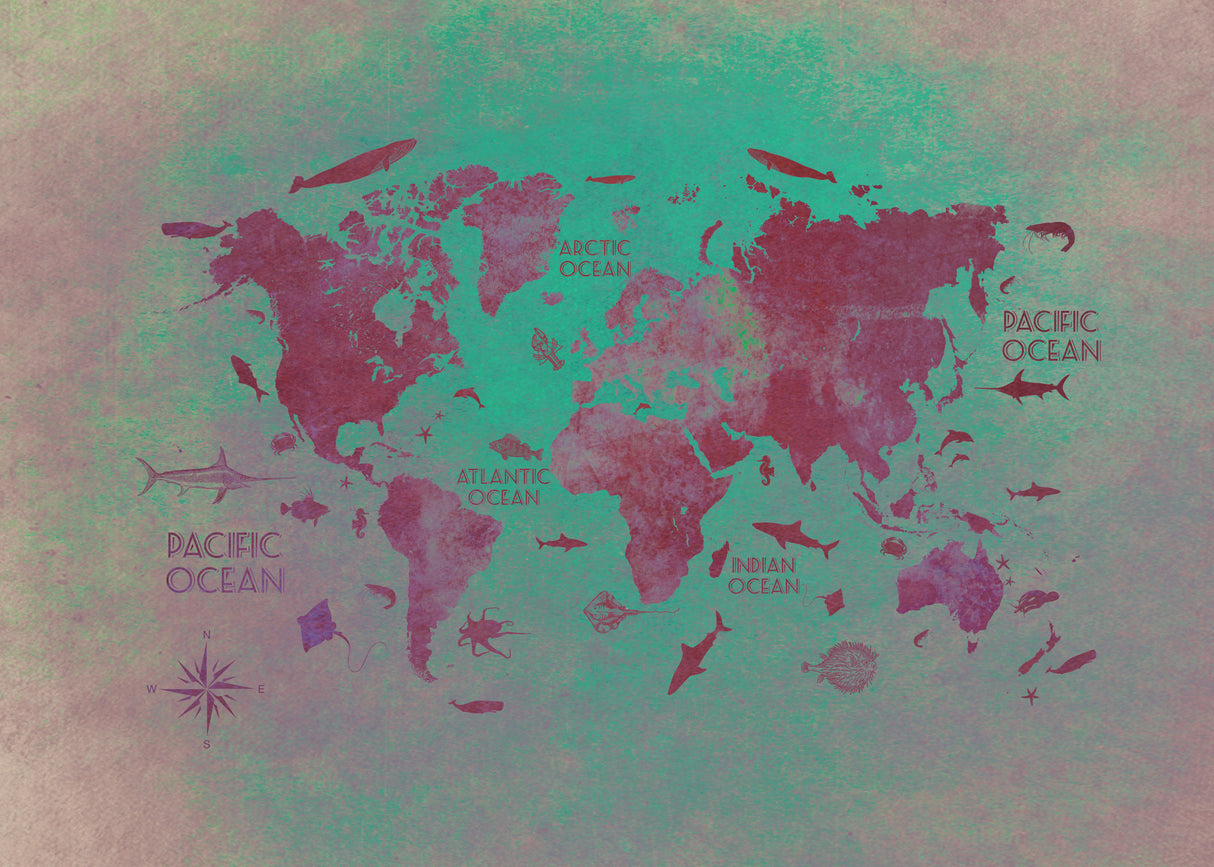 World map 21 Poster och Canvastavla