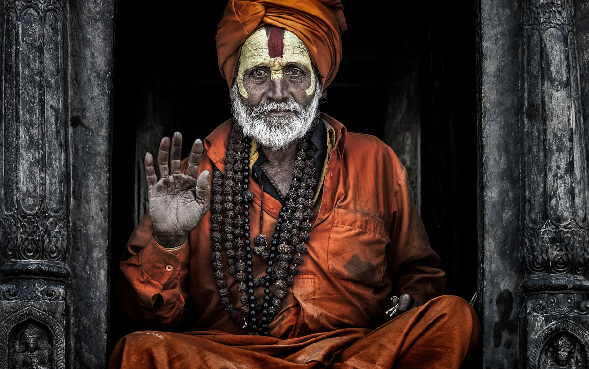 At the pashupatinath temple - Kathmandu Poster och Canvastavla