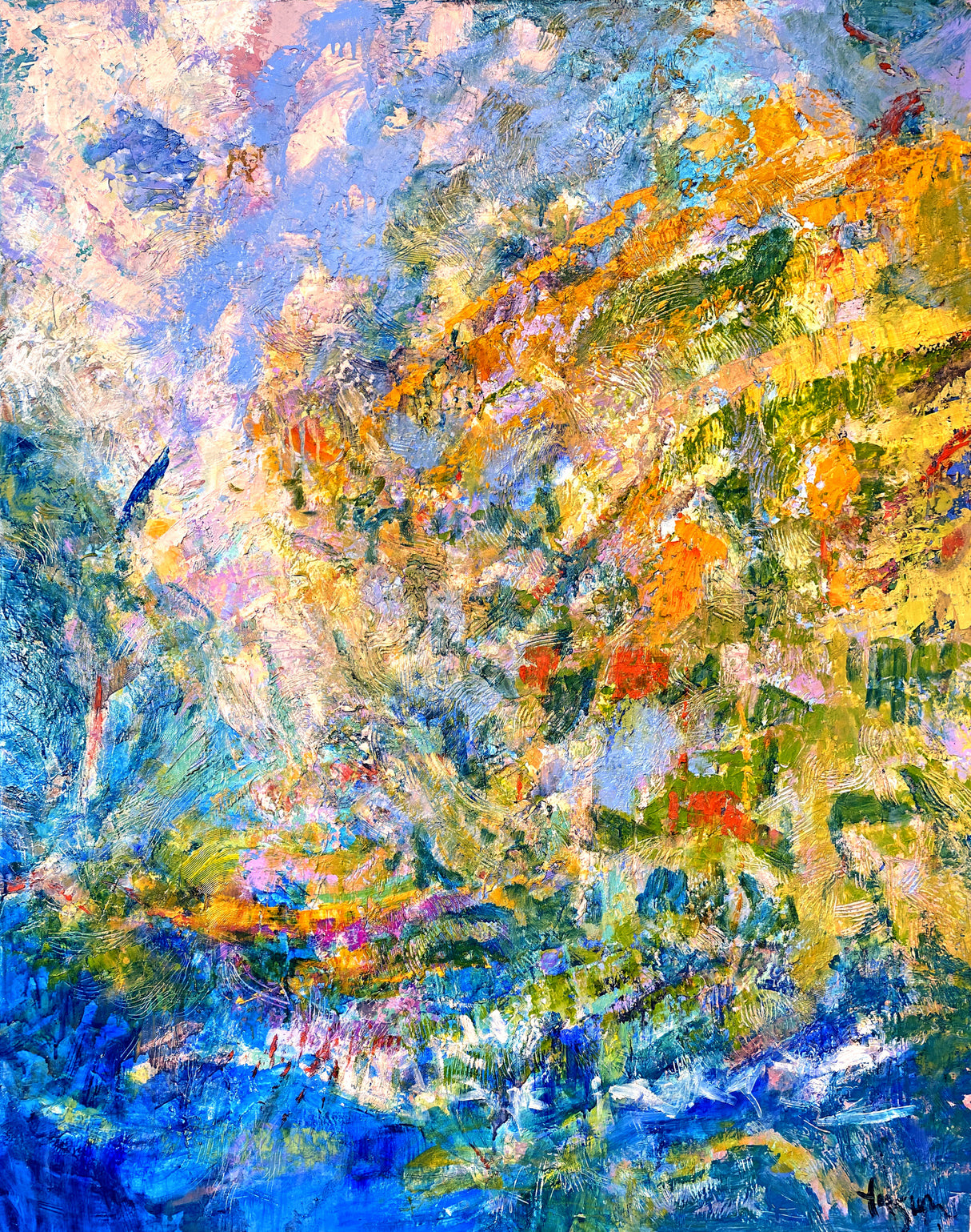 Df703awalking In the Meadow Poster och Canvastavla