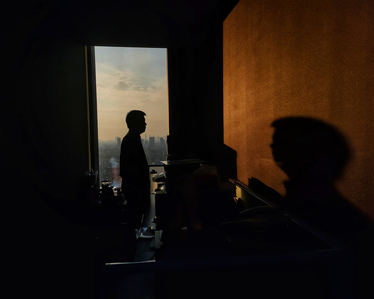 Man, Silhouette and Shadow Poster och Canvastavla