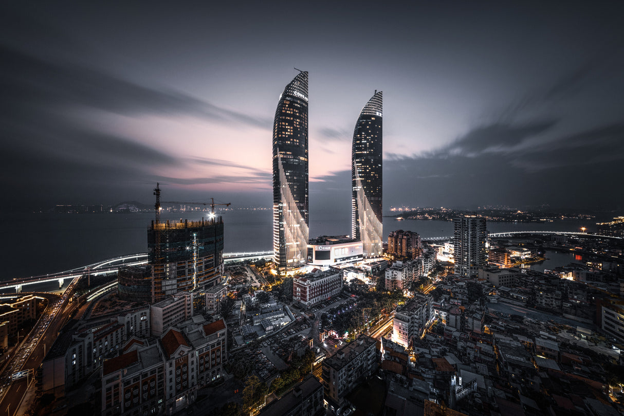 Panorama of Xiamen Poster och Canvastavla