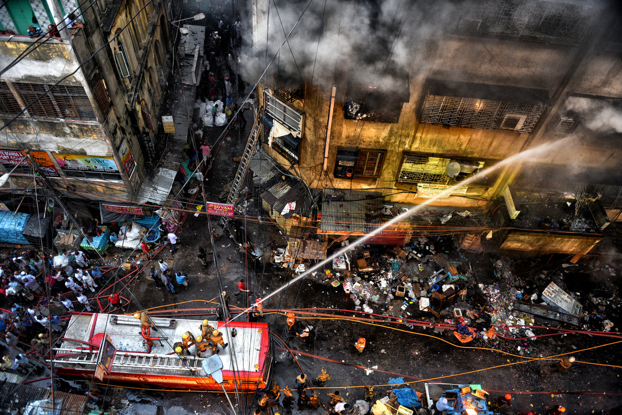 Fire Accident Poster och Canvastavla