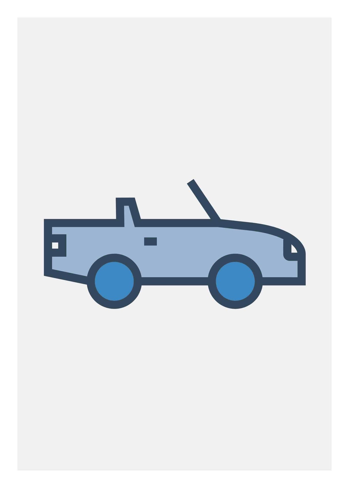 Bil cabriolet barnposter 1 Barnbarnposter fordon