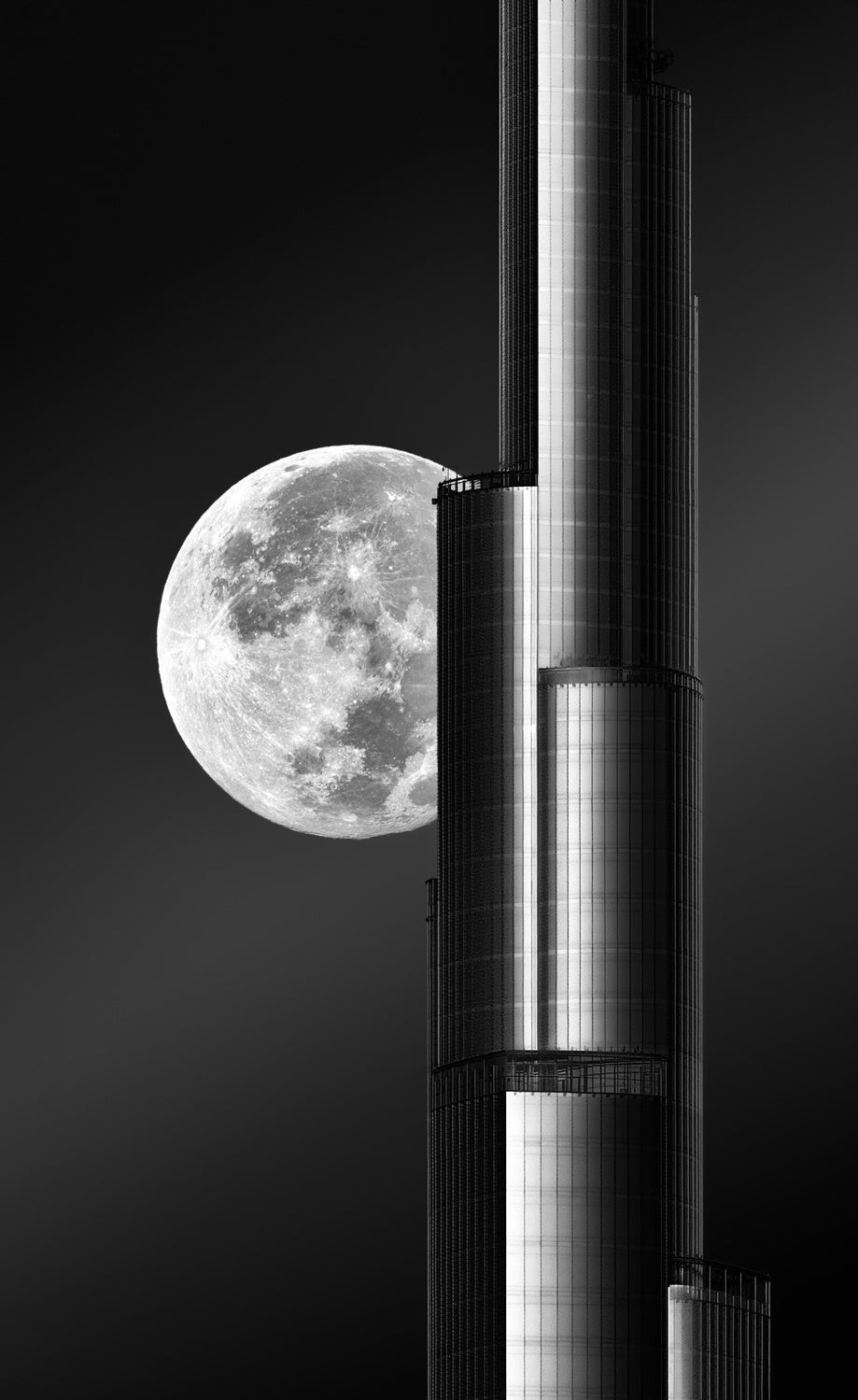 Super moon Burjkhalifa Poster och Canvastavla