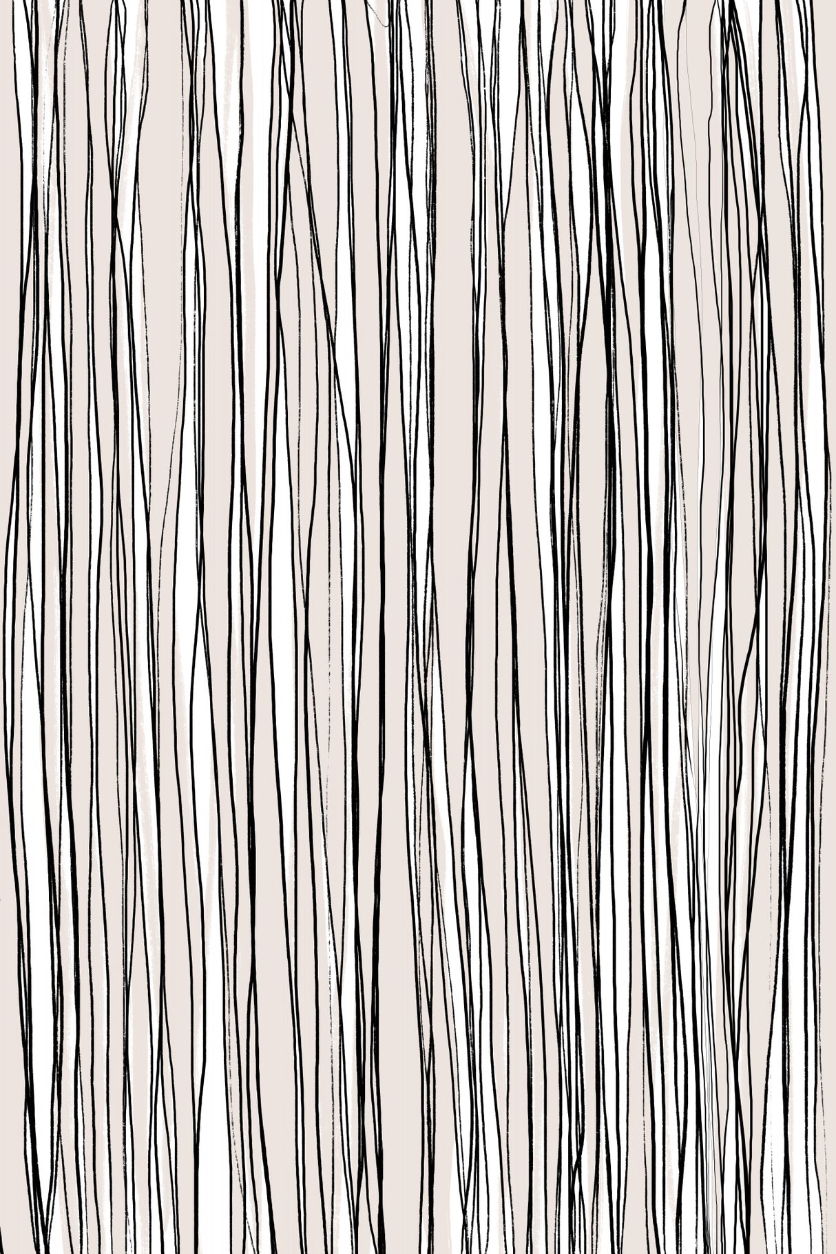 Black on Beige Lines Poster och Canvastavla