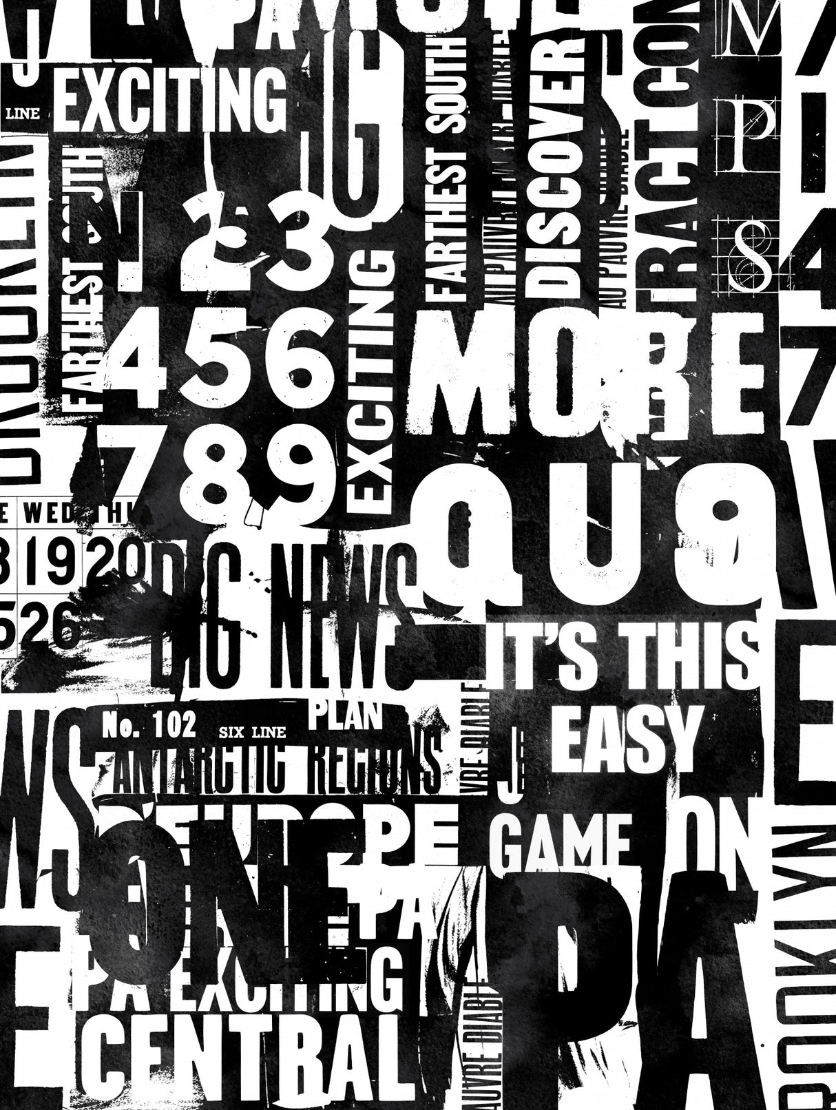 Typography Bw 003 Poster och Canvastavla