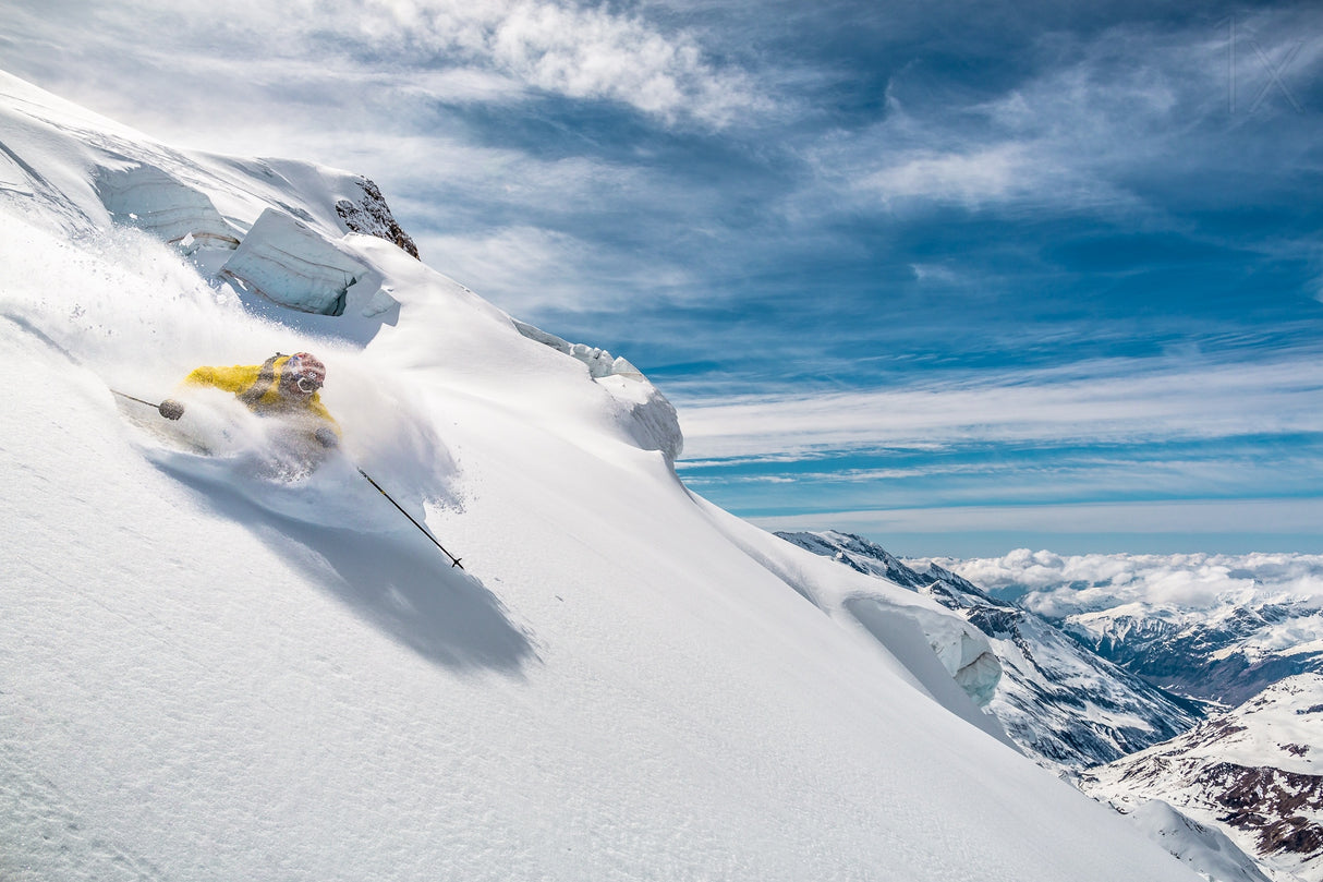 Powder on the north face with Adrien Coirier Poster och Canvastavla