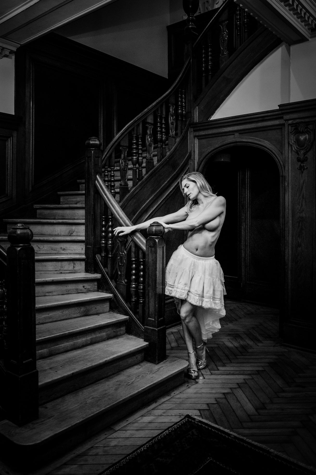 In a space with stairs Poster och Canvastavla