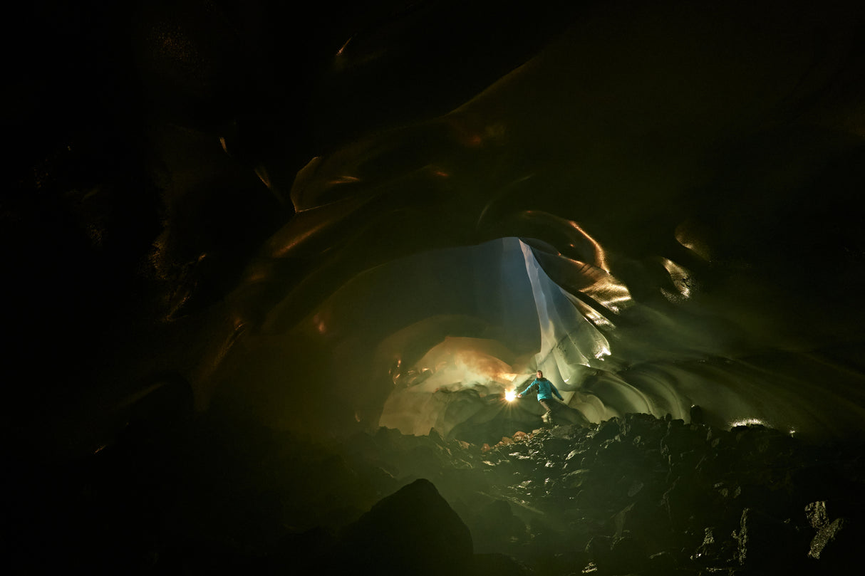 Icecave greencolor Poster och Canvastavla