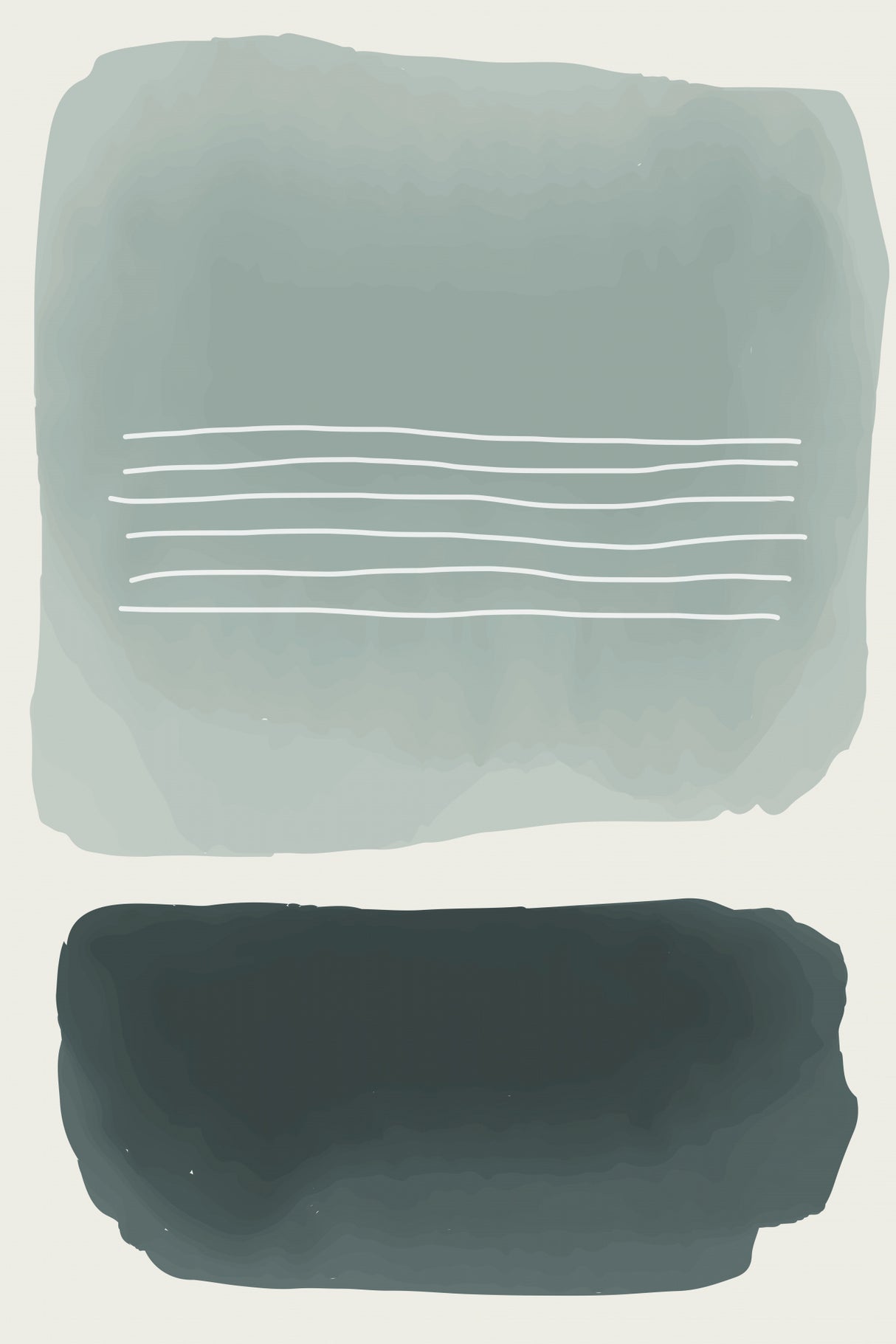 Watercolor Shapes Series #1 Poster och Canvastavla