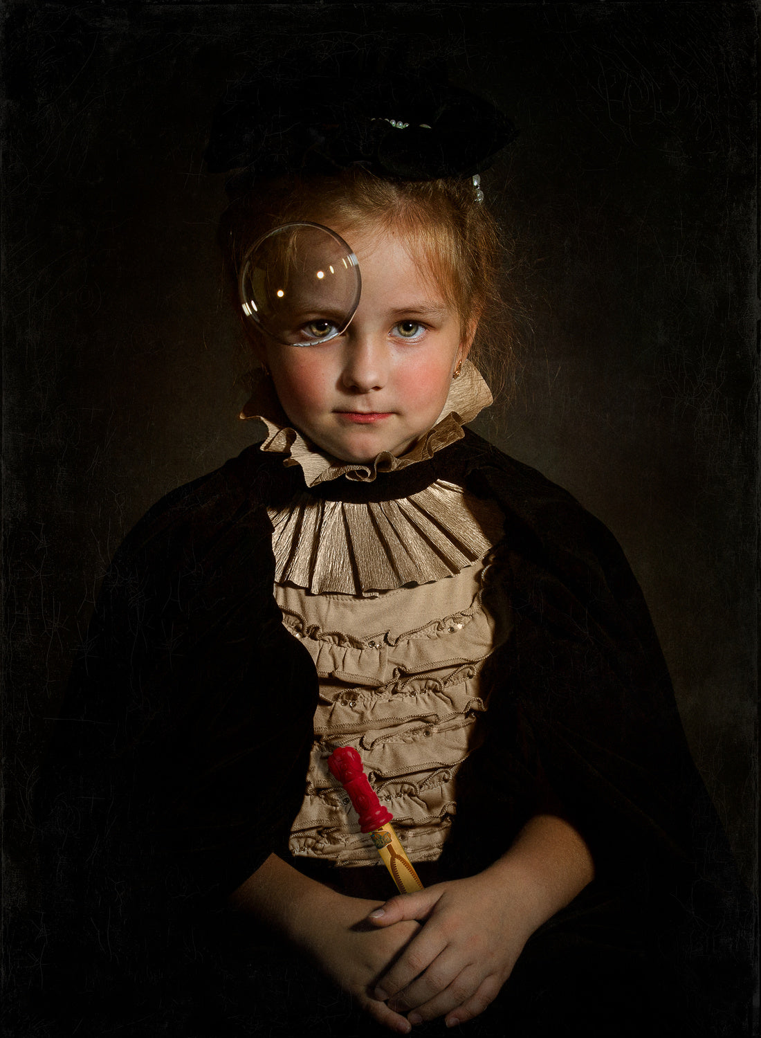 Portrait with Bubble Poster och Canvastavla