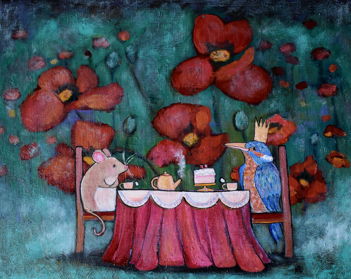 Tea Party In the Garden Poster och Canvastavla