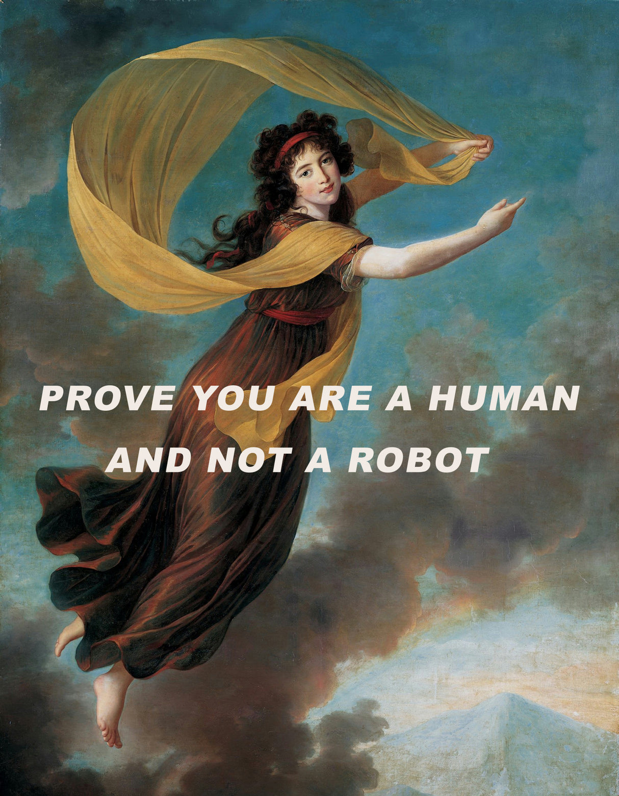 Prove you are a human and not a robot. Poster och Canvastavla