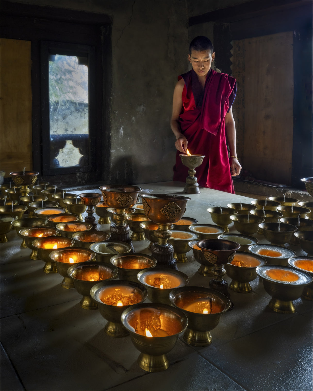 BHUTAN, DOBJI DZONG-86109 Poster och Canvastavla