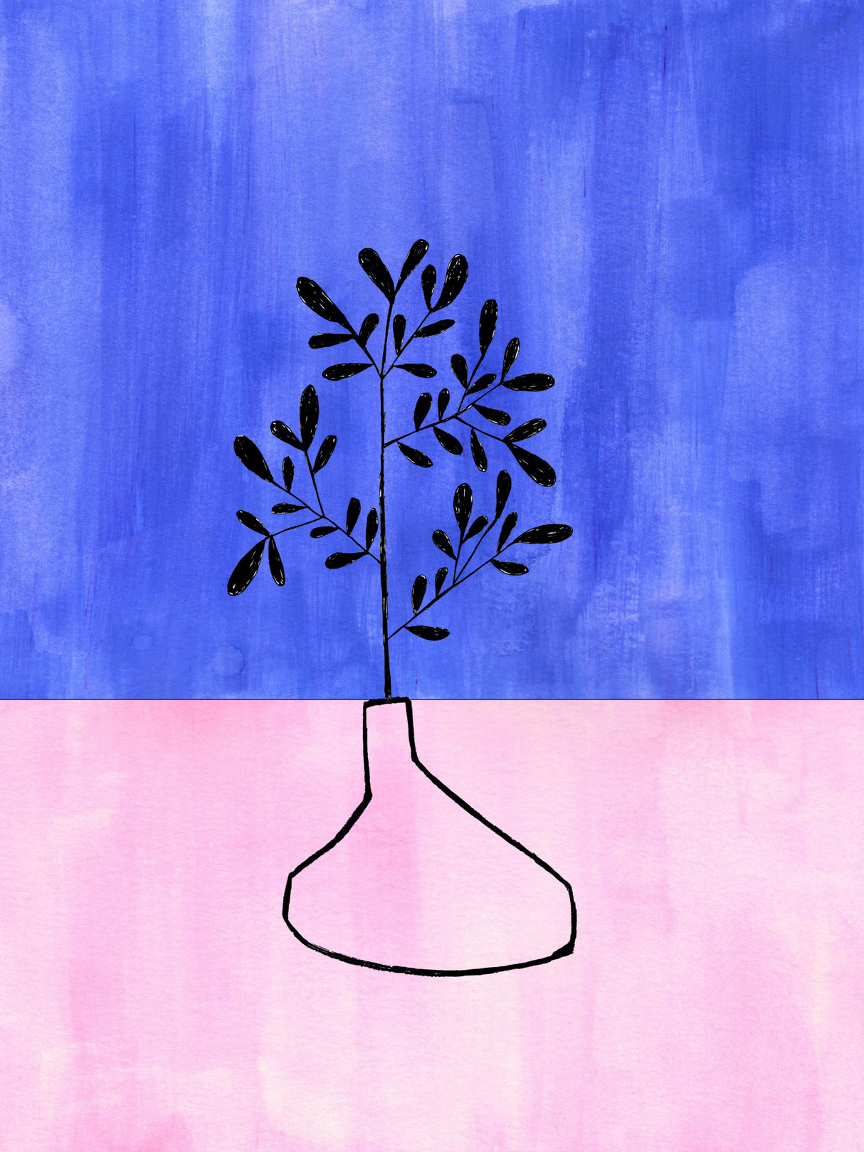 Periwinkle Vase Poster och Canvastavla