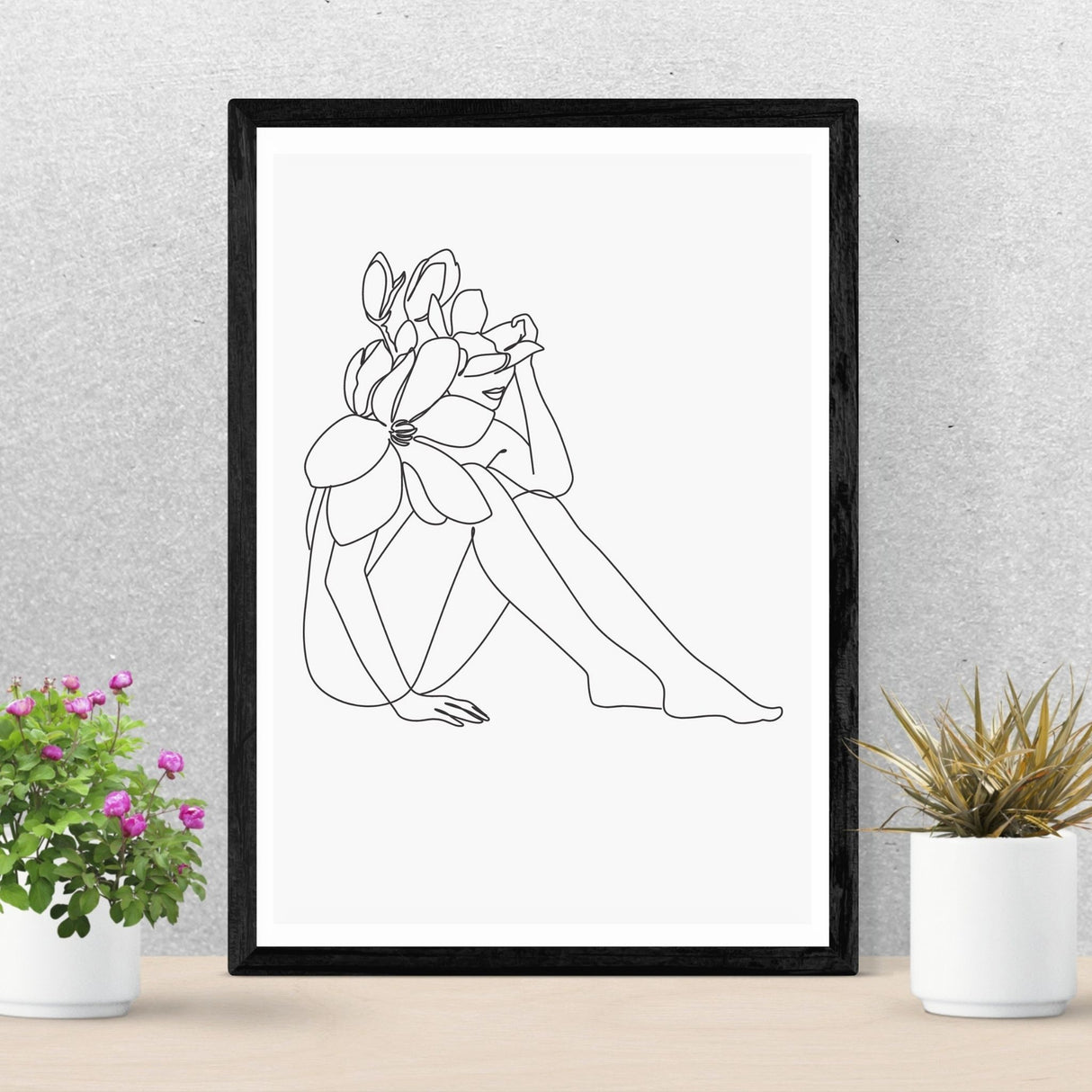 Line Art Grey poster