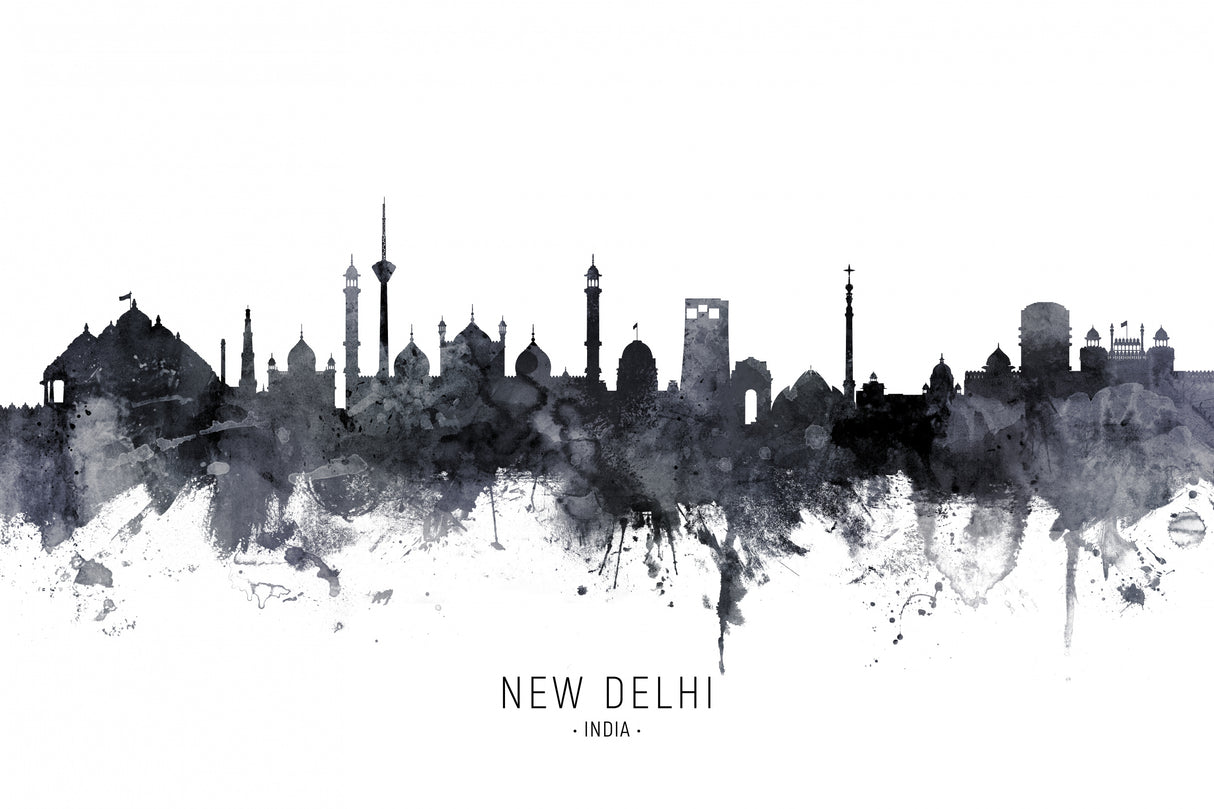 New Delhi India Skyline Poster och Canvastavla