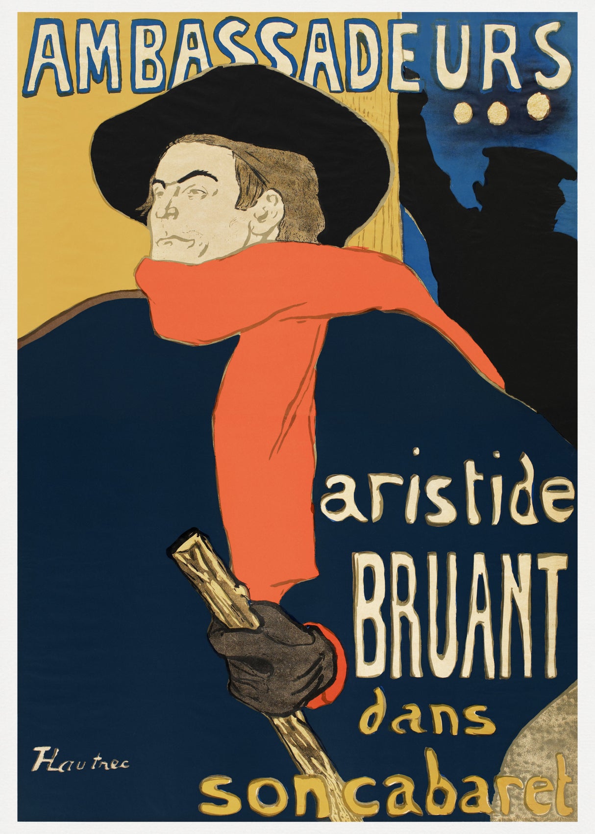 Ambassadeurs Aristide Bruant Dans Son Cabaret (1892) Poster och Canvastavla
