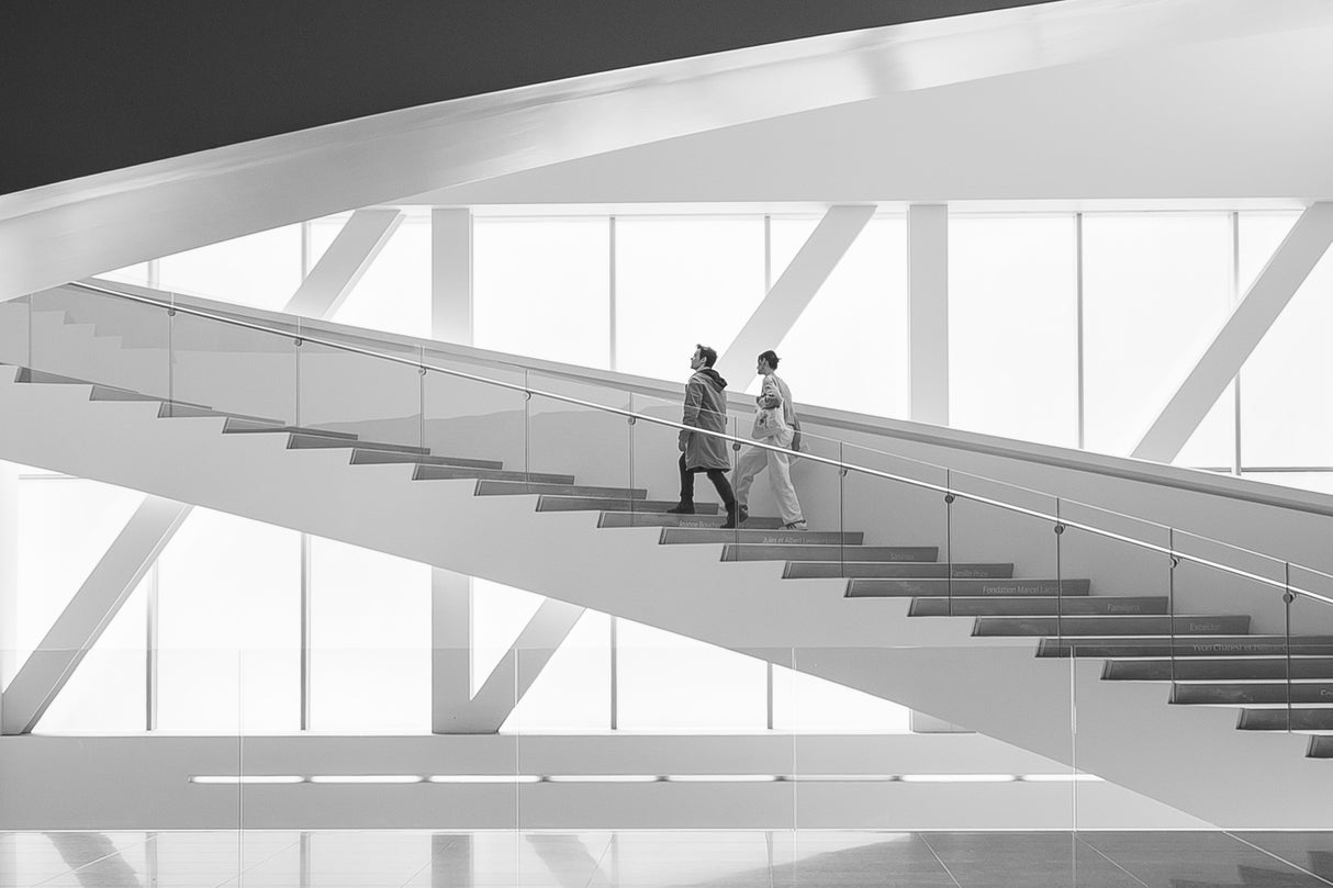 On stairs Poster och Canvastavla