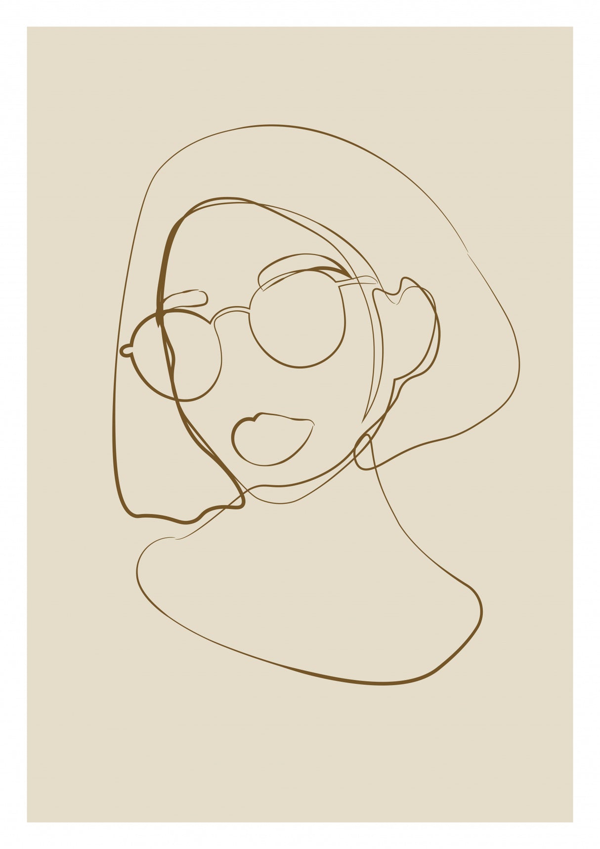 Female portrait Poster och Canvastavla