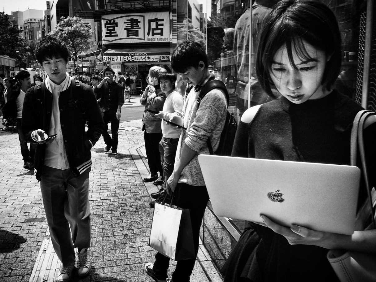 Shibuya Street - TOKYO 2017 Poster och Canvastavla