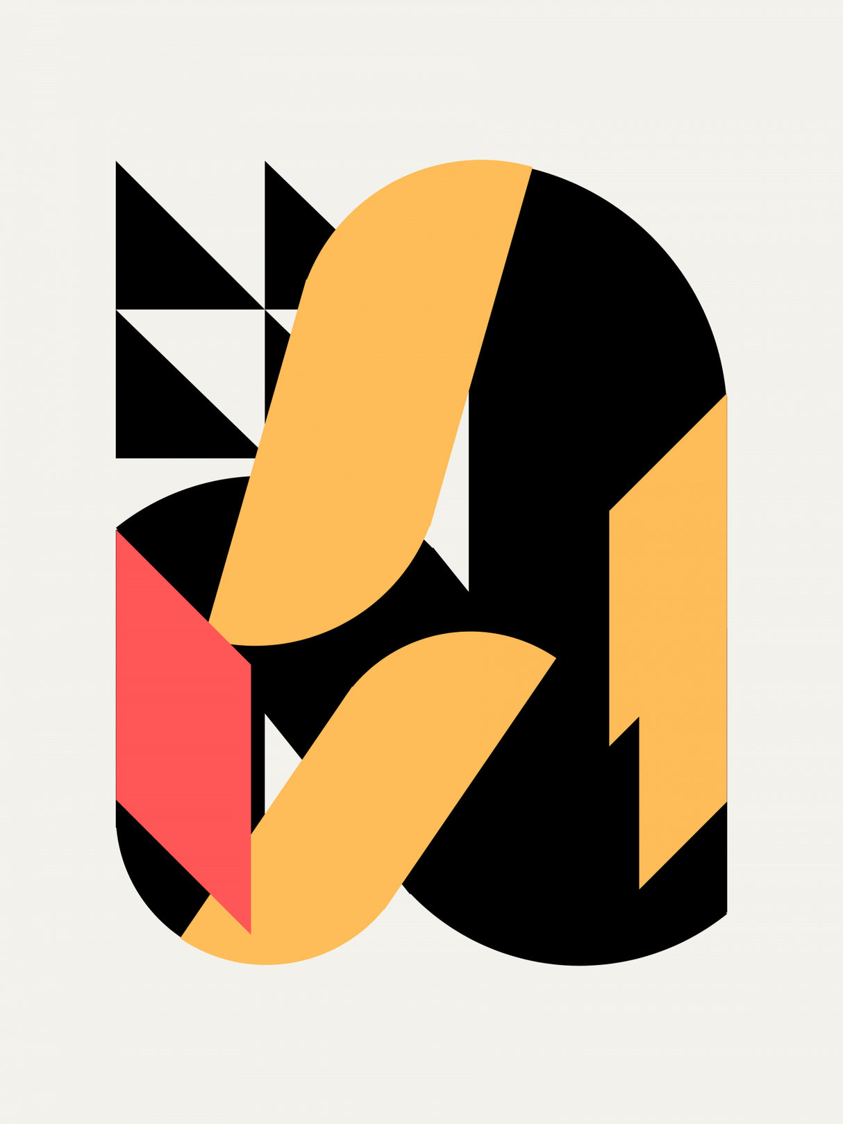 Geometrical N Poster och Canvastavla