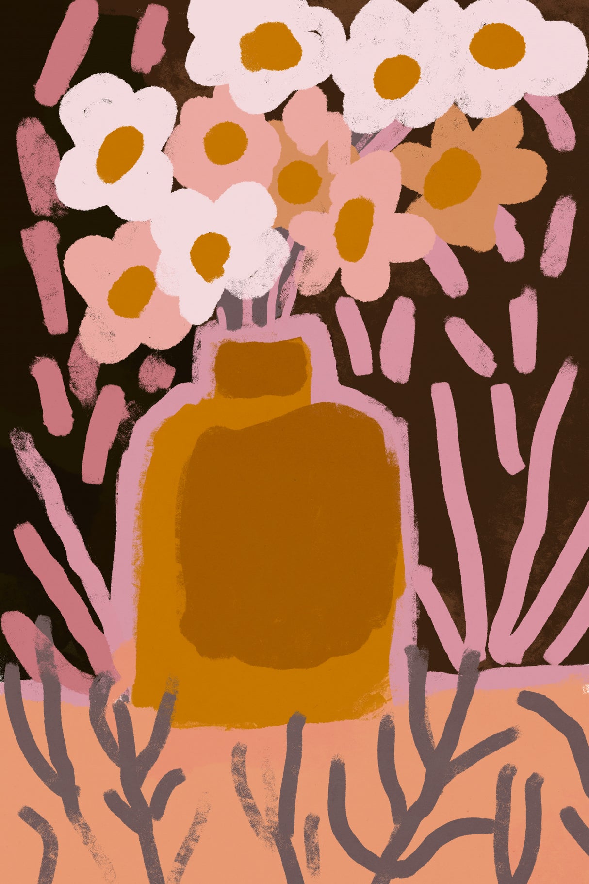 Pastel Flower Impression No 4 Poster och Canvastavla