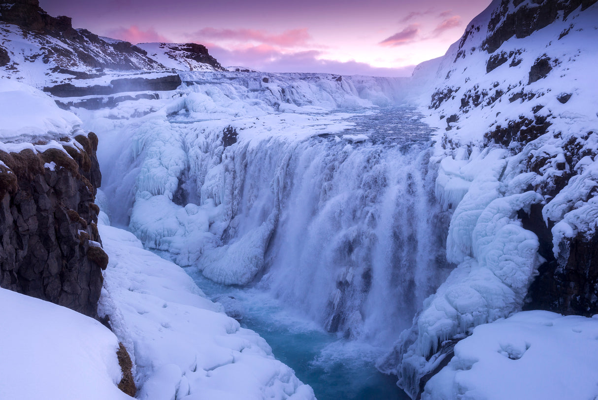 Frozen waterfall Poster och Canvastavla