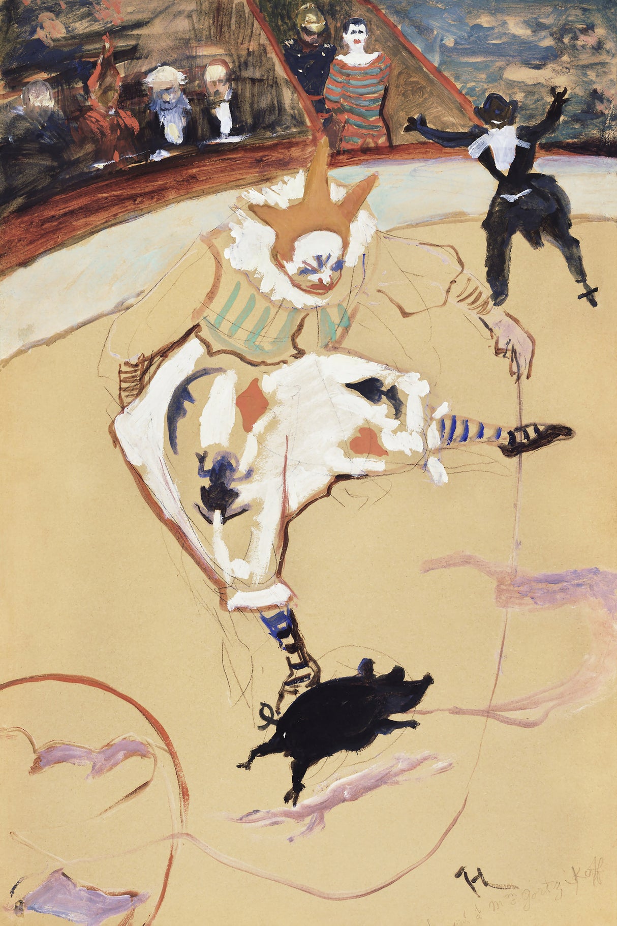 At the Circus Fernando Medrano With a Piglet (ca. 1889) Poster och Canvastavla