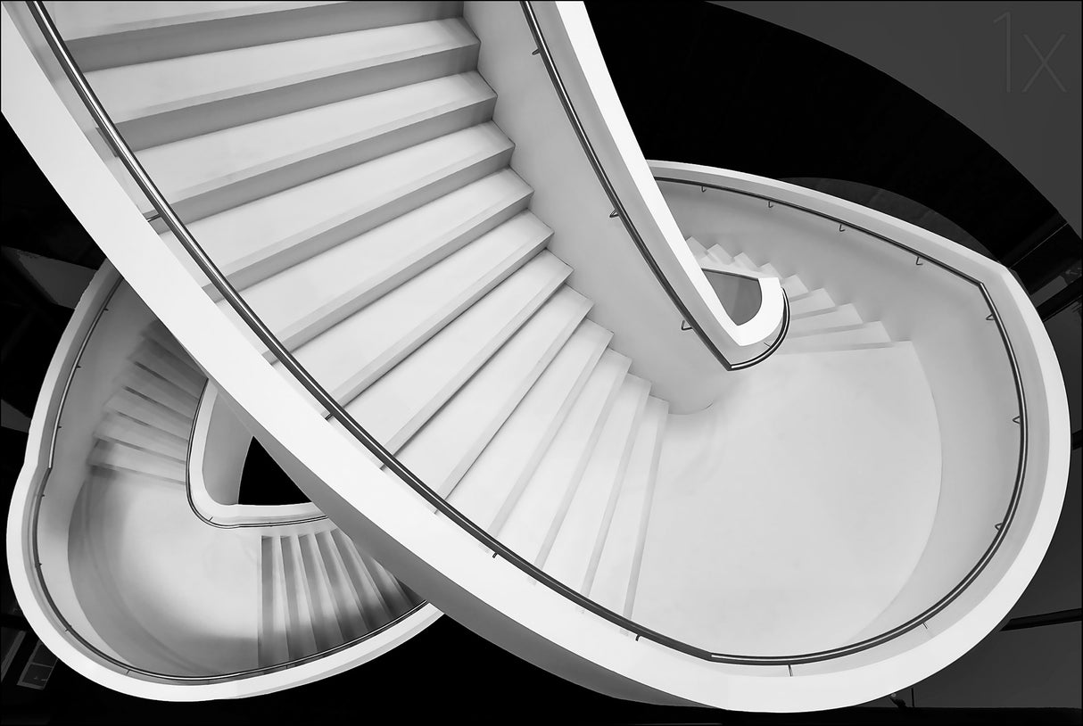 B&W staircase Poster och Canvastavla