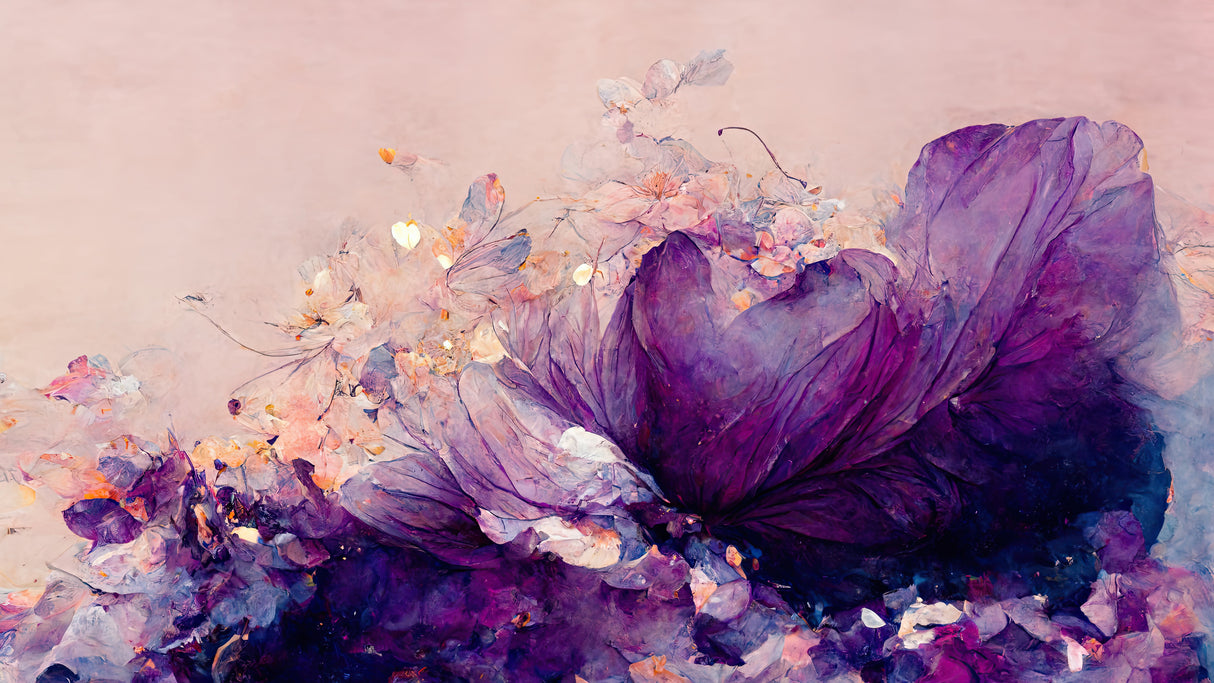 Purple Wild Flowers Poster och Canvastavla