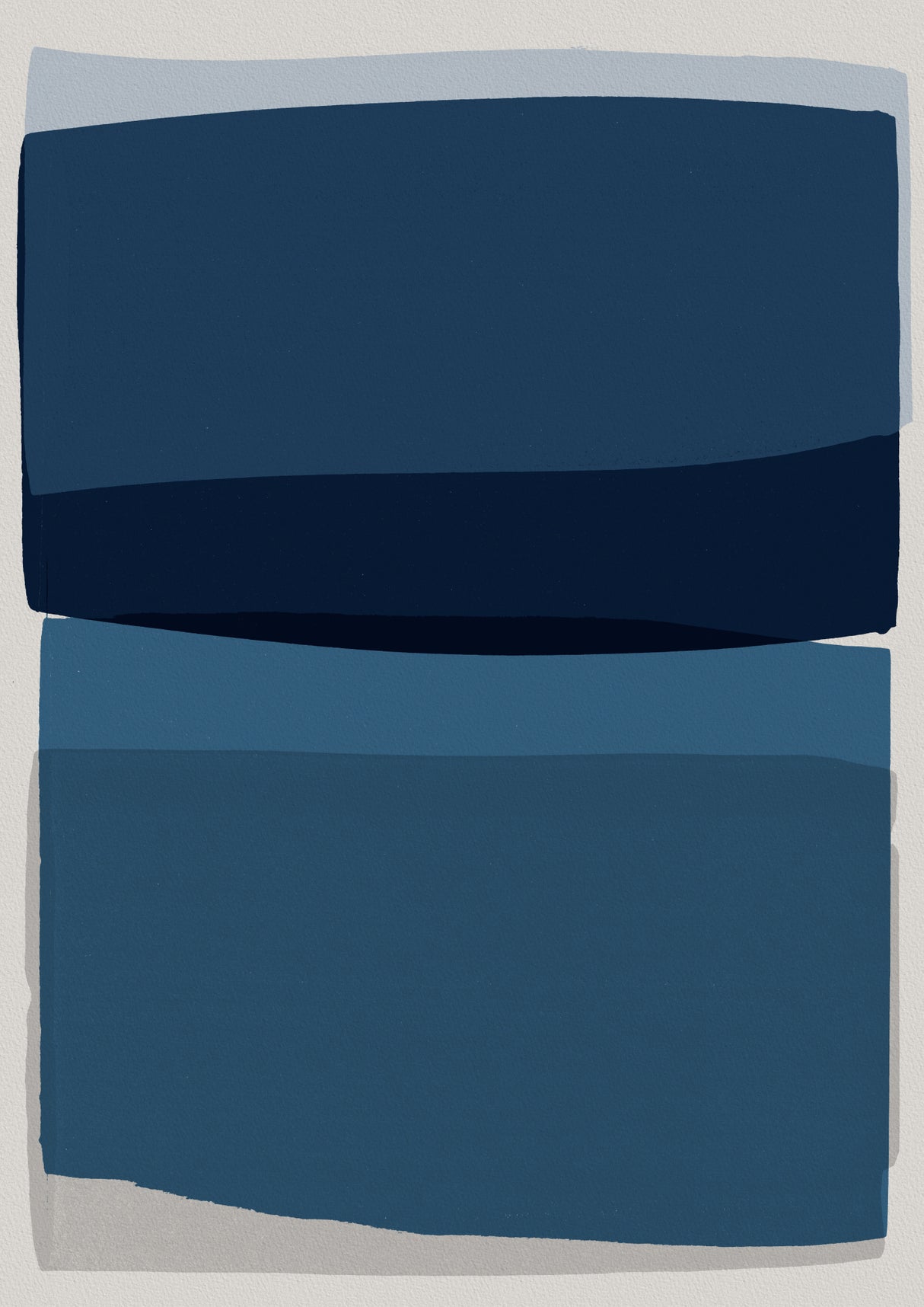 Modern Blue Poster och Canvastavla