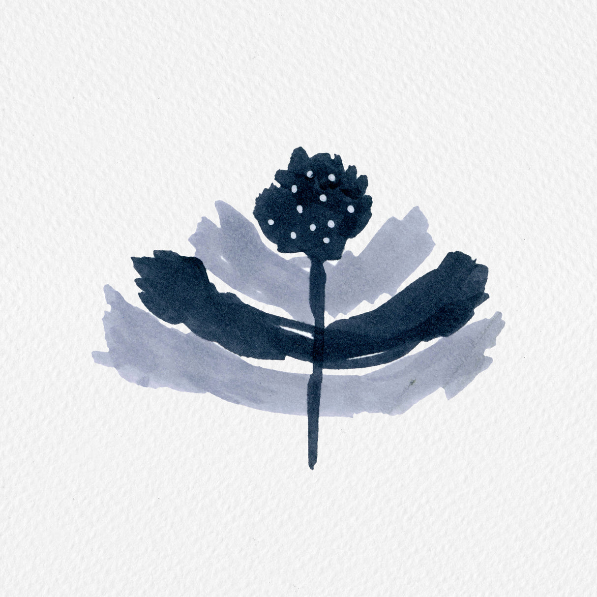 Happy Floral Black White Poster och Canvastavla