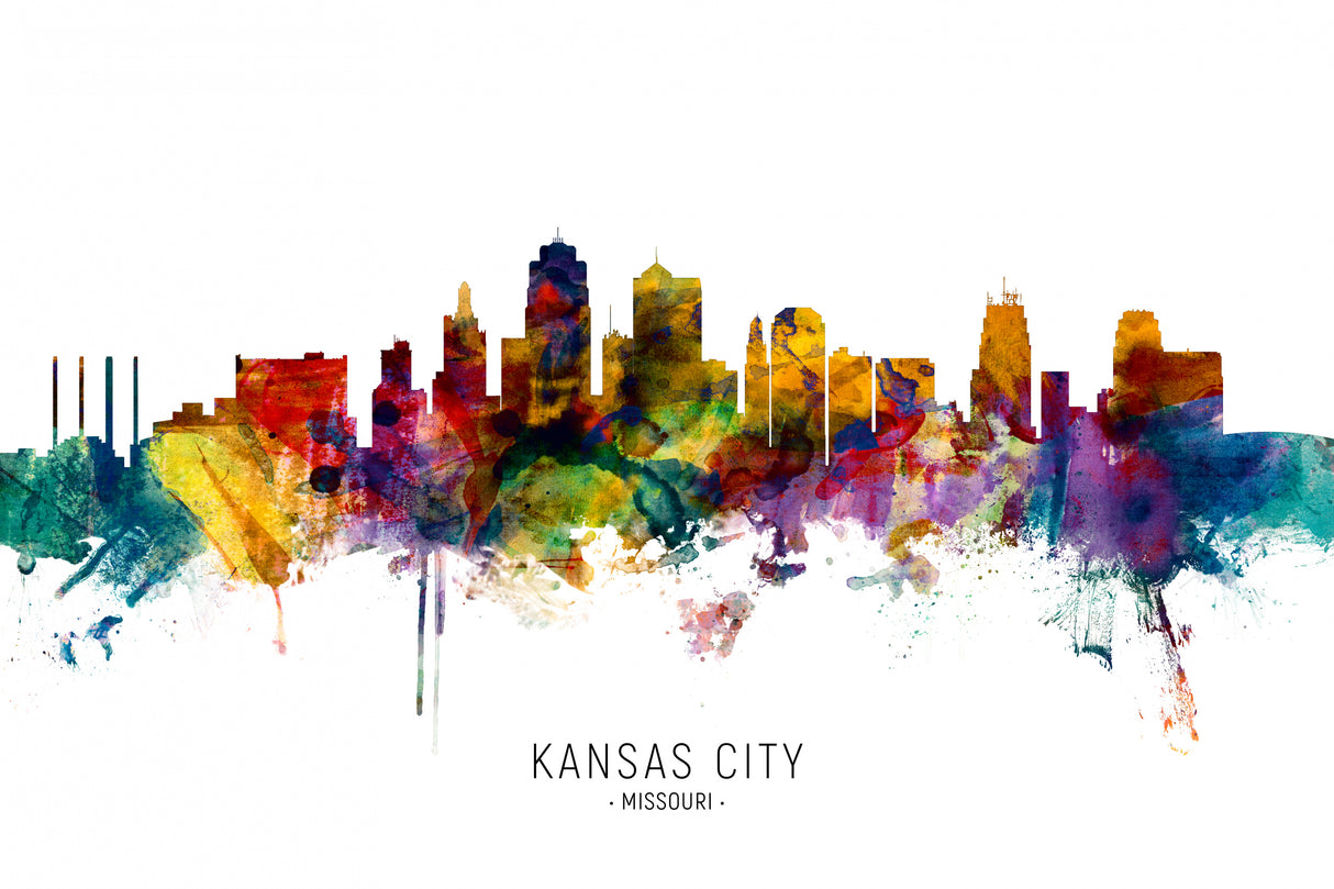 Kansas City Missouri Skyline Poster och Canvastavla