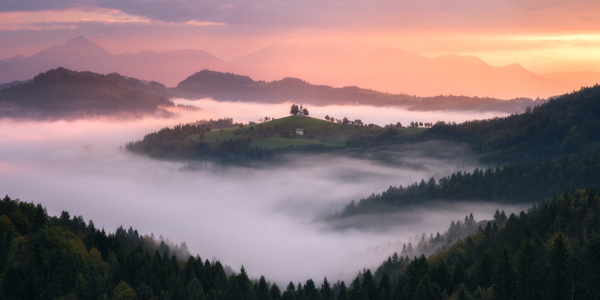 Above The Clouds In Slovenia Poster och Canvastavla