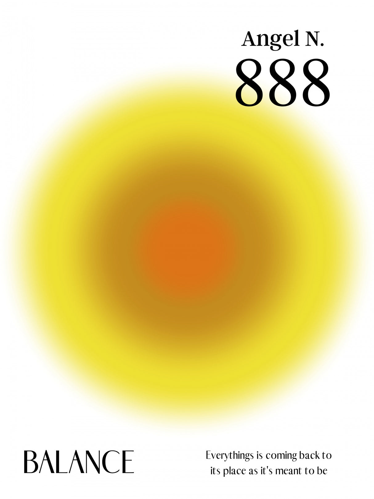 Angel Number 888 Poster och Canvastavla