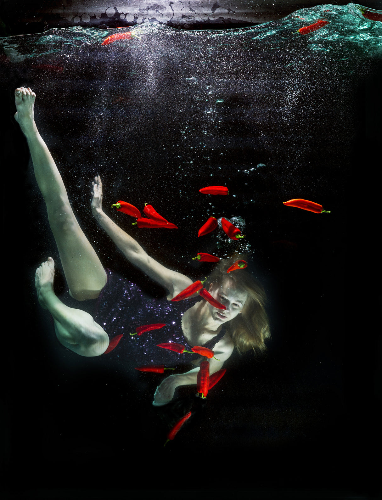 underwater artistic portrait shooting Poster och Canvastavla