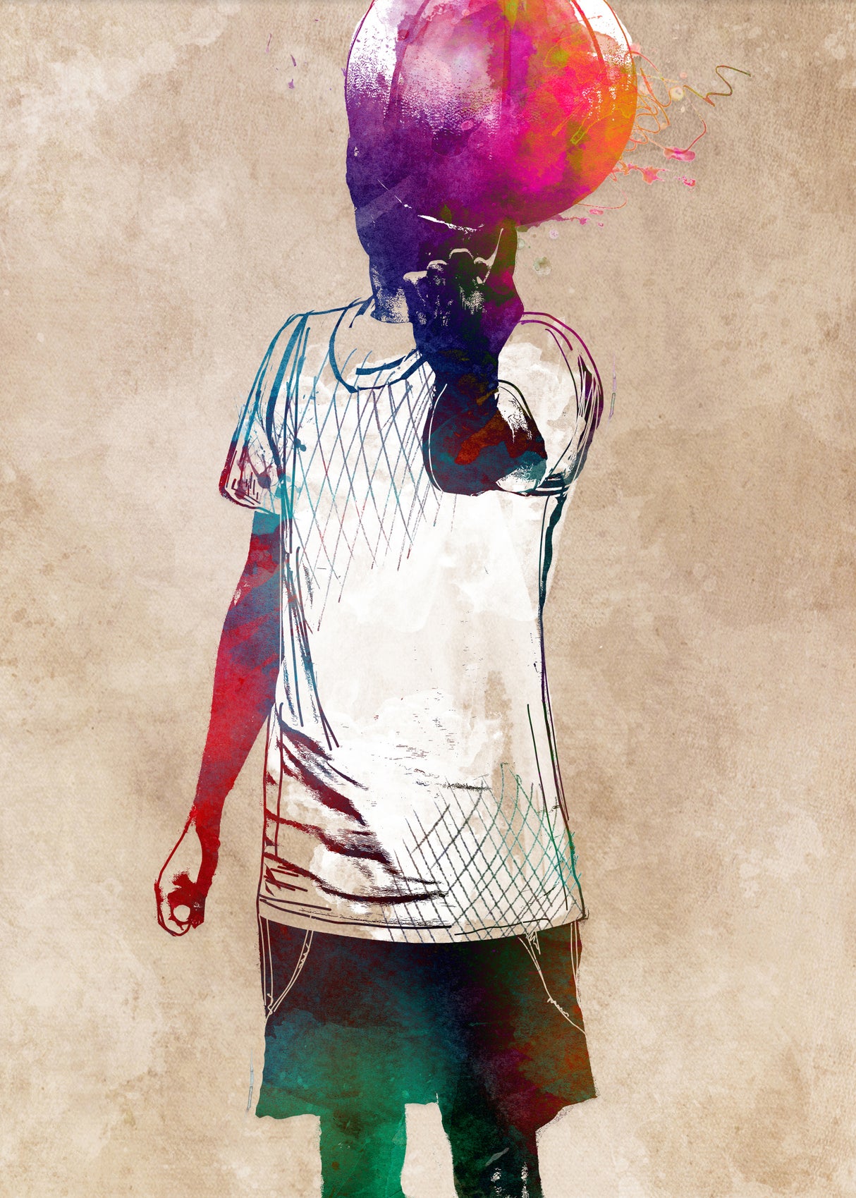 Basketball Sport Art 21 Poster och Canvastavla