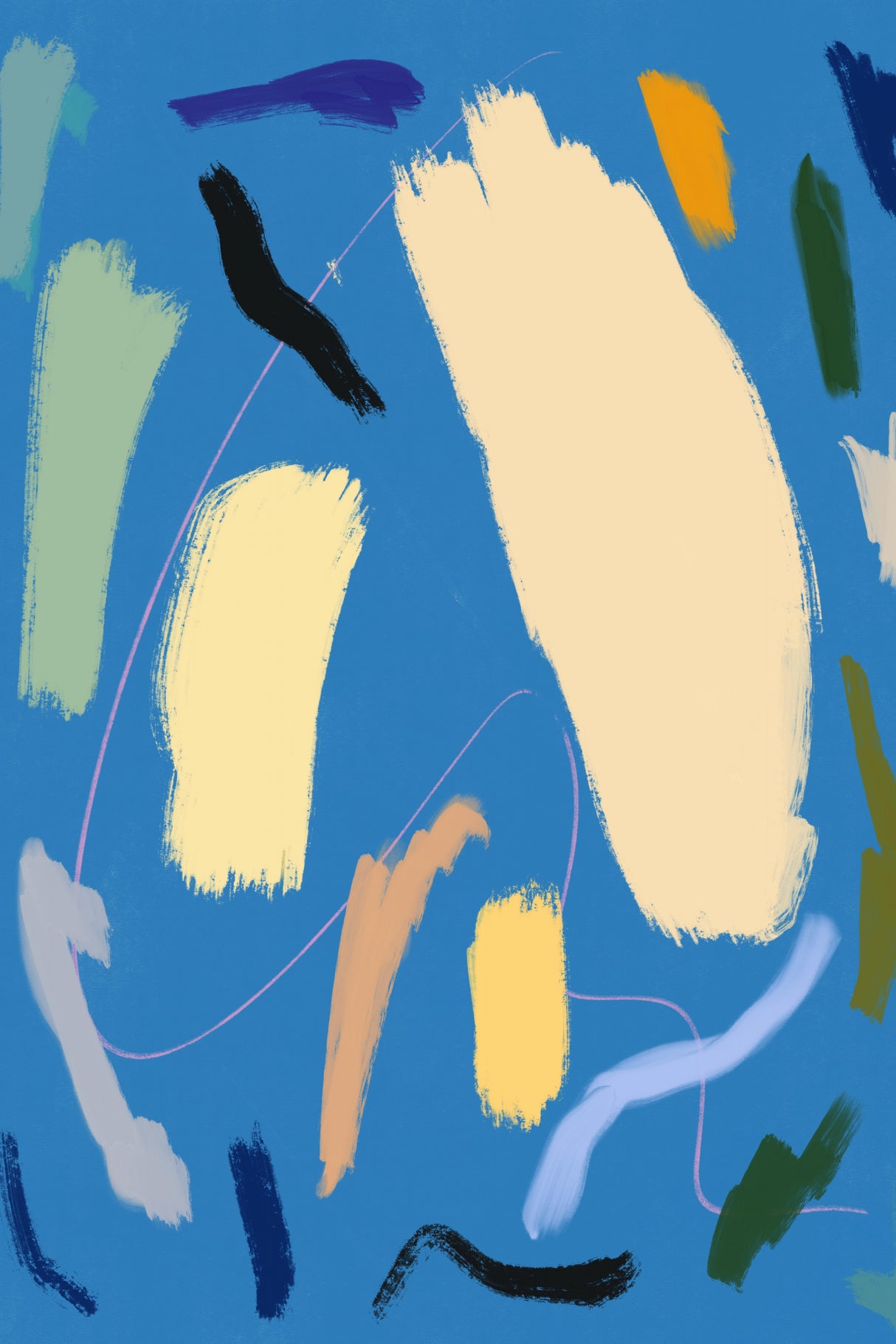 Color strokes 02 Poster och Canvastavla