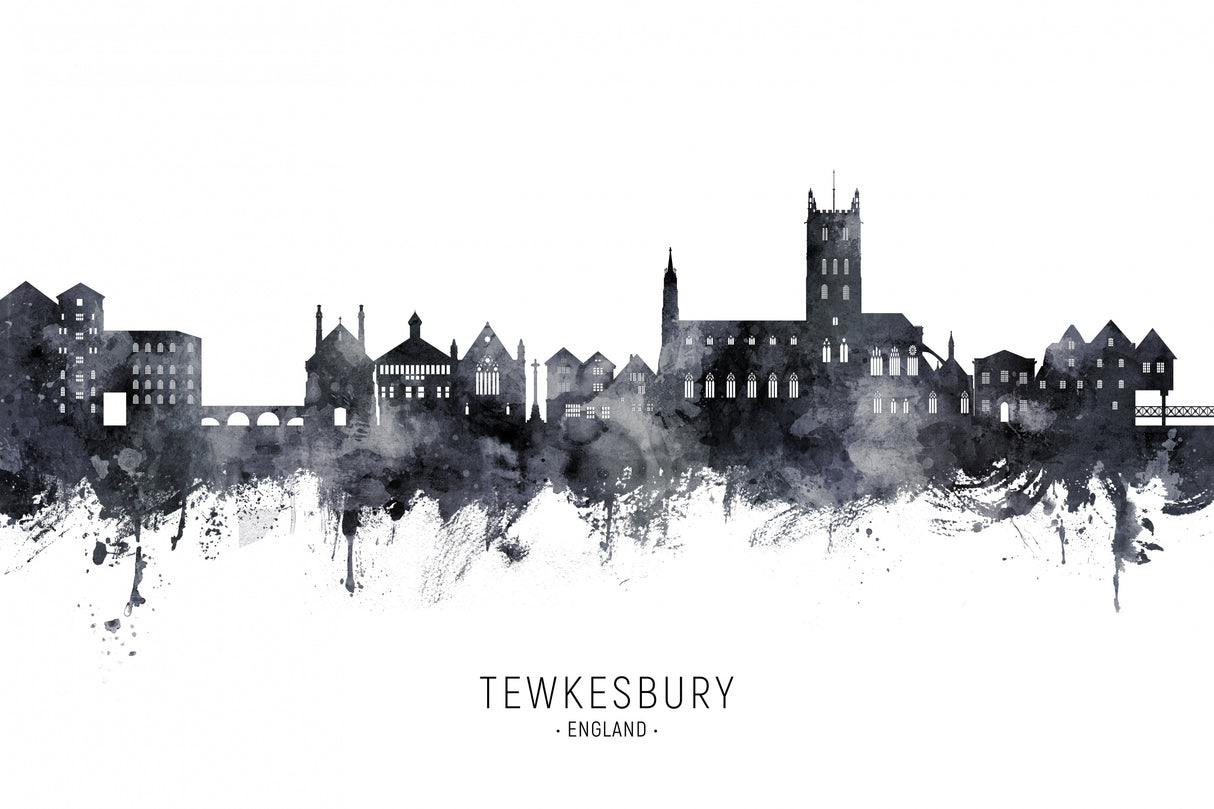 Tewkesbury England Skyline Poster och Canvastavla