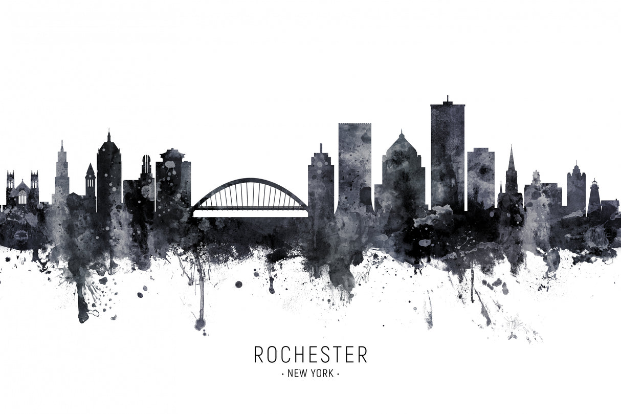 Rochester New York Skyline Poster och Canvastavla