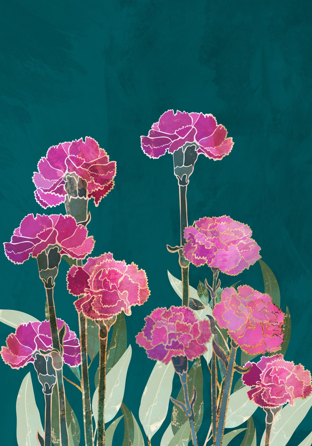 Carnations 01 Poster och Canvastavla