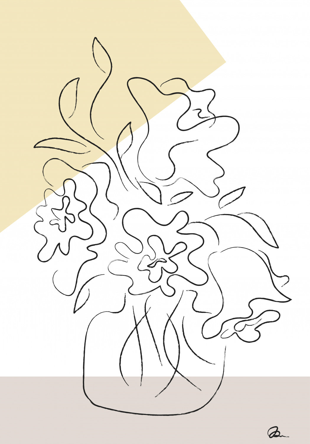 Flower Bouquet Modern Poster och Canvastavla