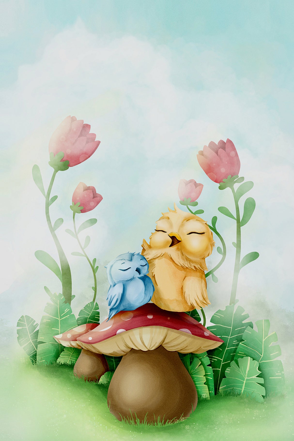 Cute Owls Poster och Canvastavla
