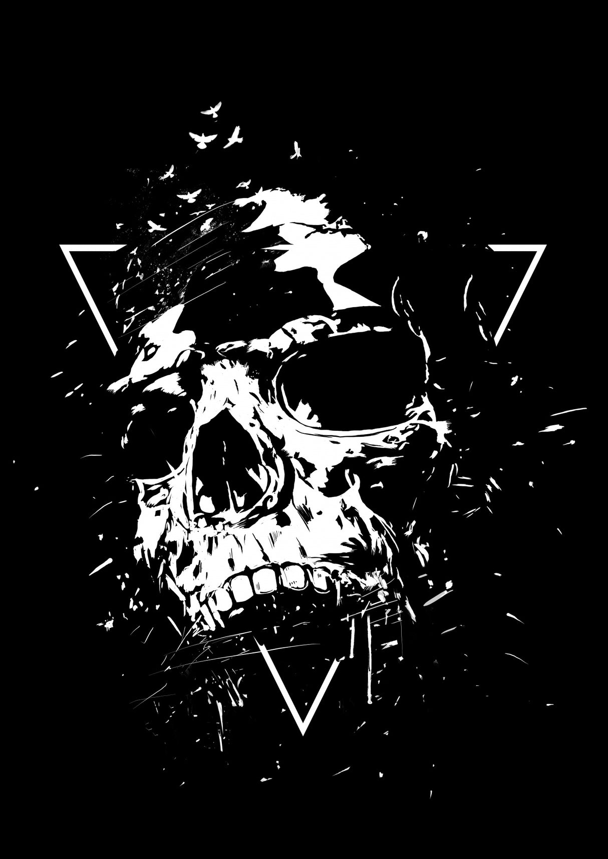 Skull X (bw) Poster och Canvastavla