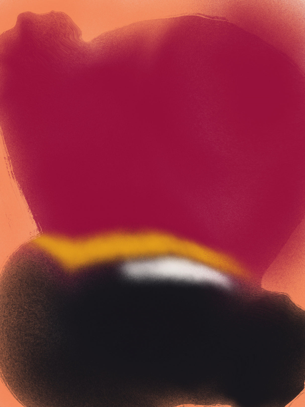 Red and Black Liquid Poster och Canvastavla